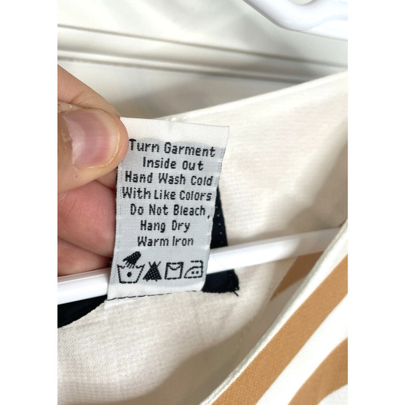 Bob Mackie Wearable Art Women's Caftan Poncho Sz L Seaside Stripes Coastal Boho - Picture 14 of 14